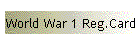 World War 1 Reg.Card
