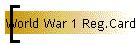 World War 1 Reg.Card